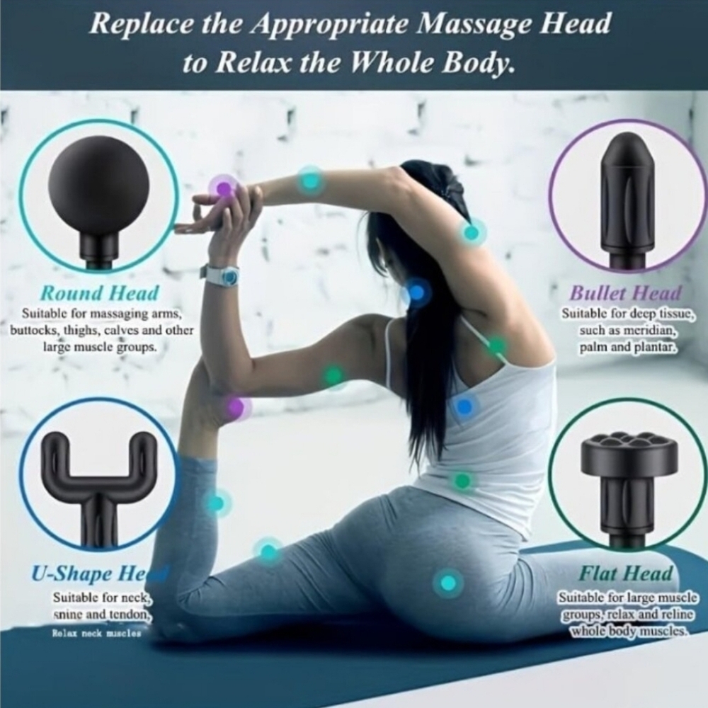 Massage Gun~ Deep Tissue Portable Massage Gun with Attachments~NEW - Picture 5 of 11